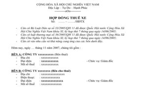 Những điều cần biết về hợp đồng thuê xe 16 chỗ tại quận Tân Phú